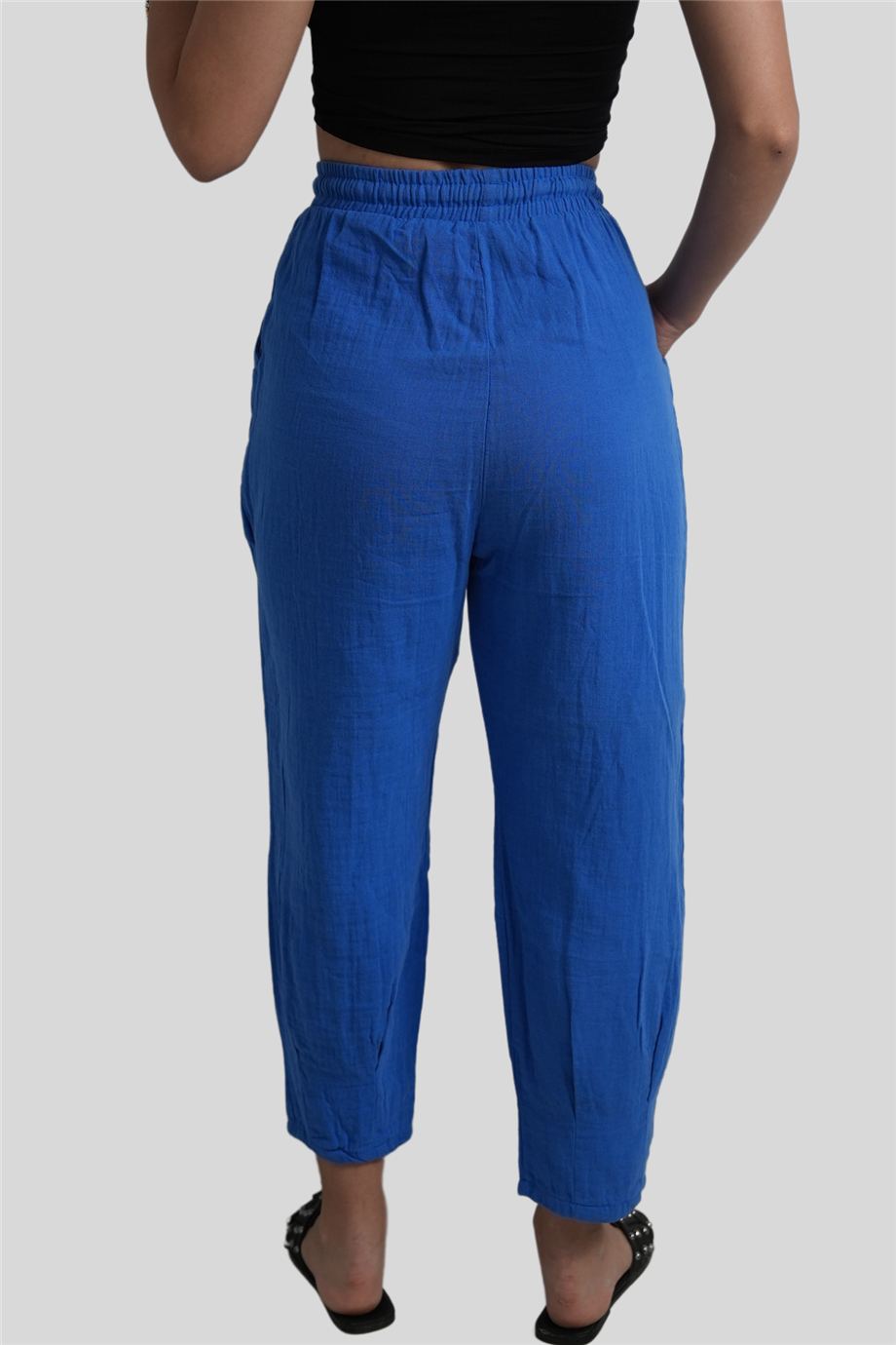 Mavi Beli Lastikli Pantolon