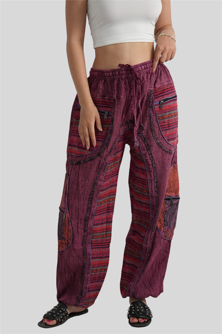 Mürdüm Unisex Bohem Nepal Cepli Pantolon