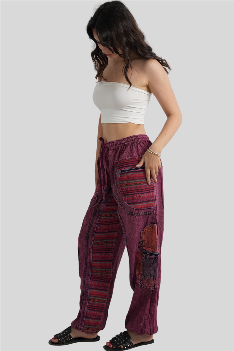 Mürdüm Unisex Bohem Nepal Cepli Pantolon
