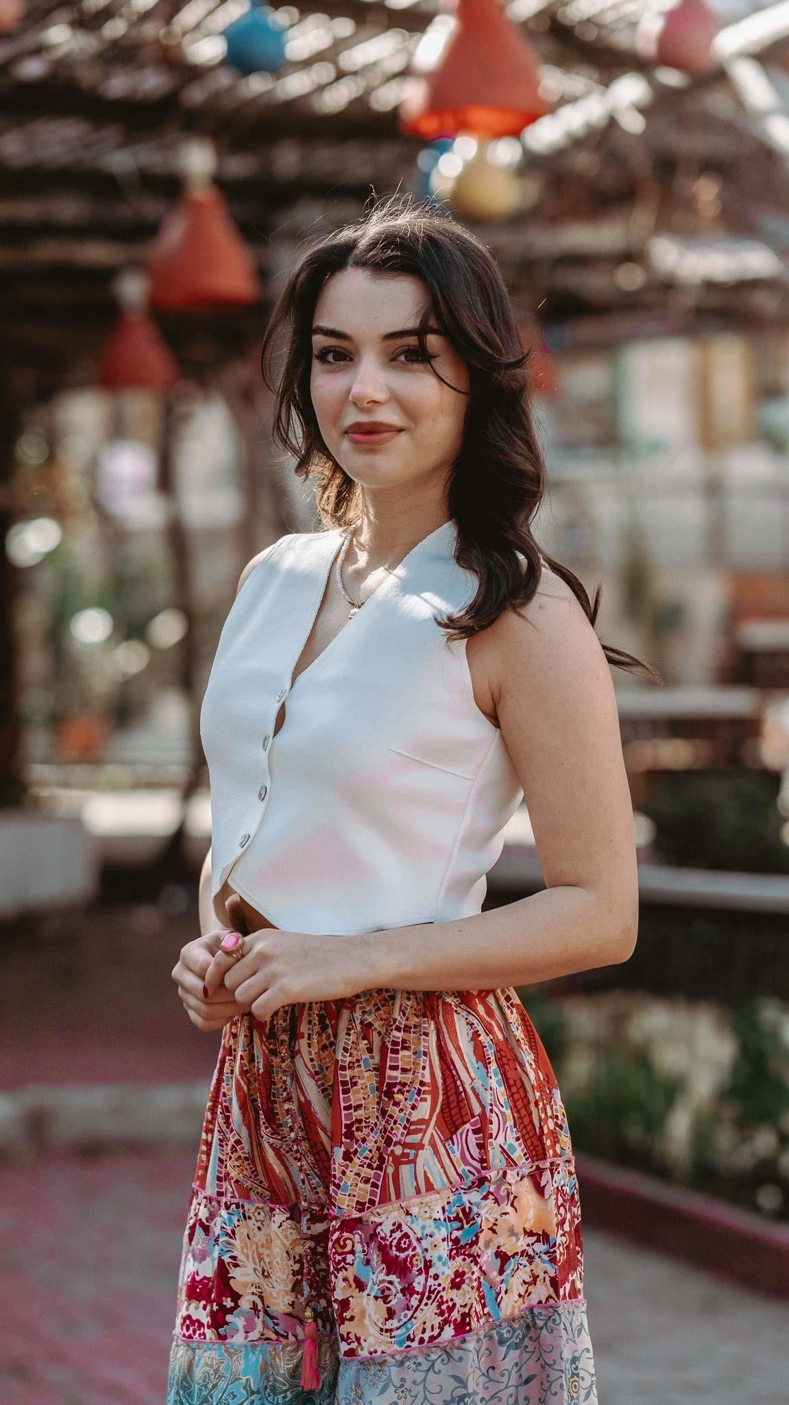 Pembe Bohem Patchwork Palazzo İpek Pantolon