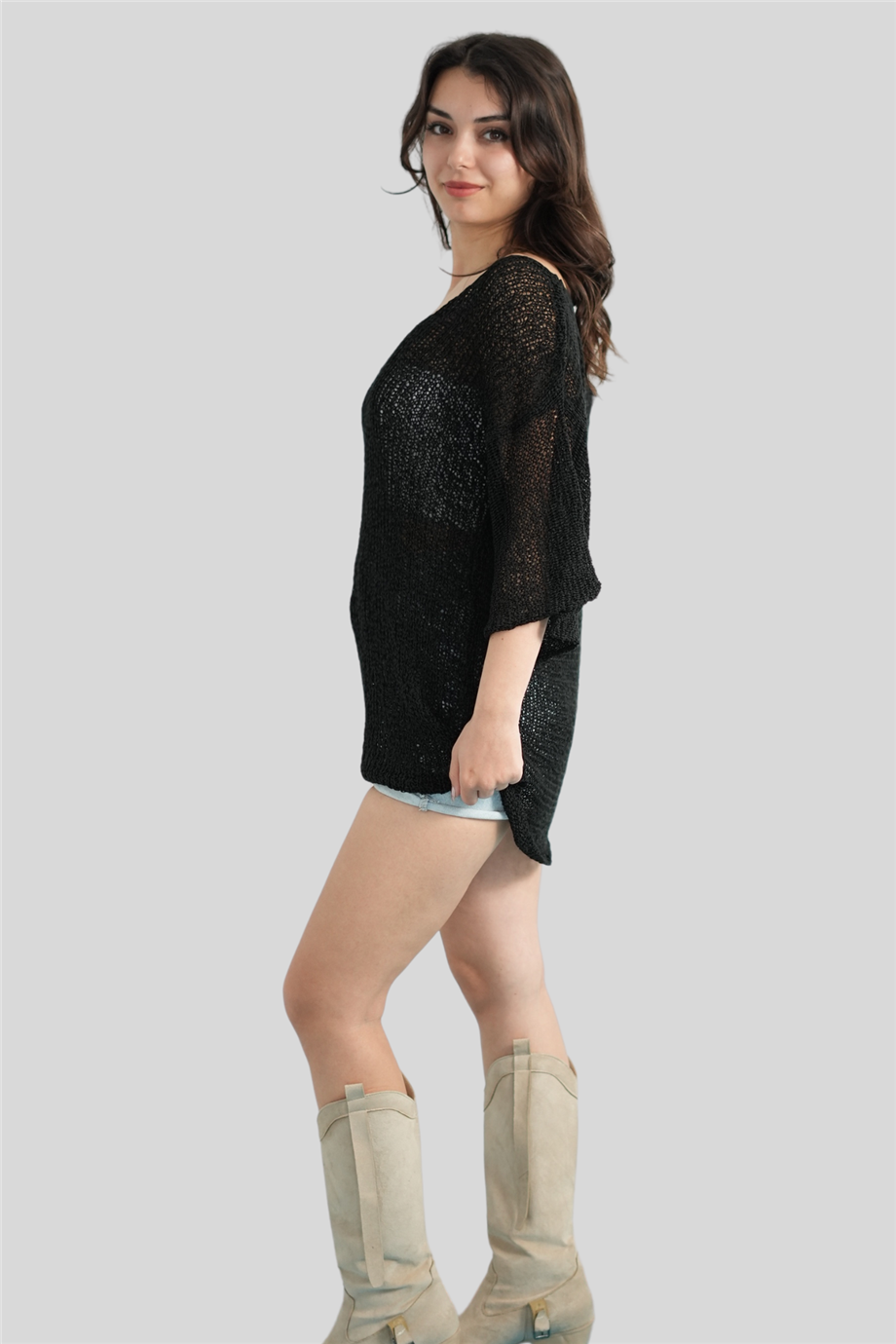 Siyah Merserize Bluz