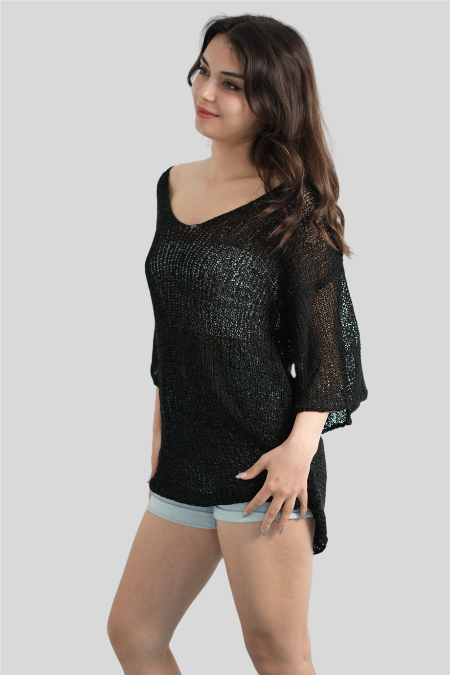 Siyah Merserize Bluz