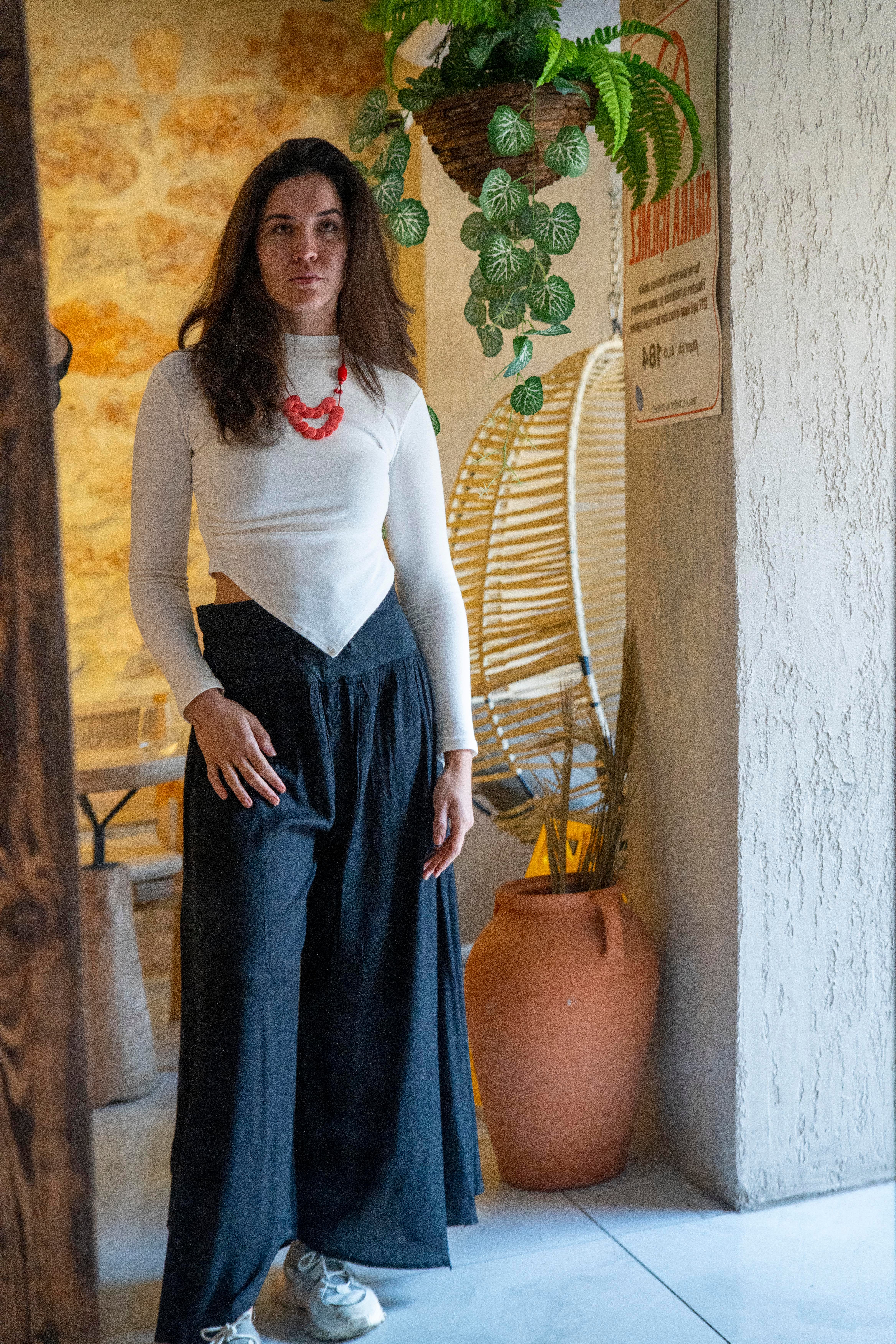 Siyah Renk Bohem Pantolon