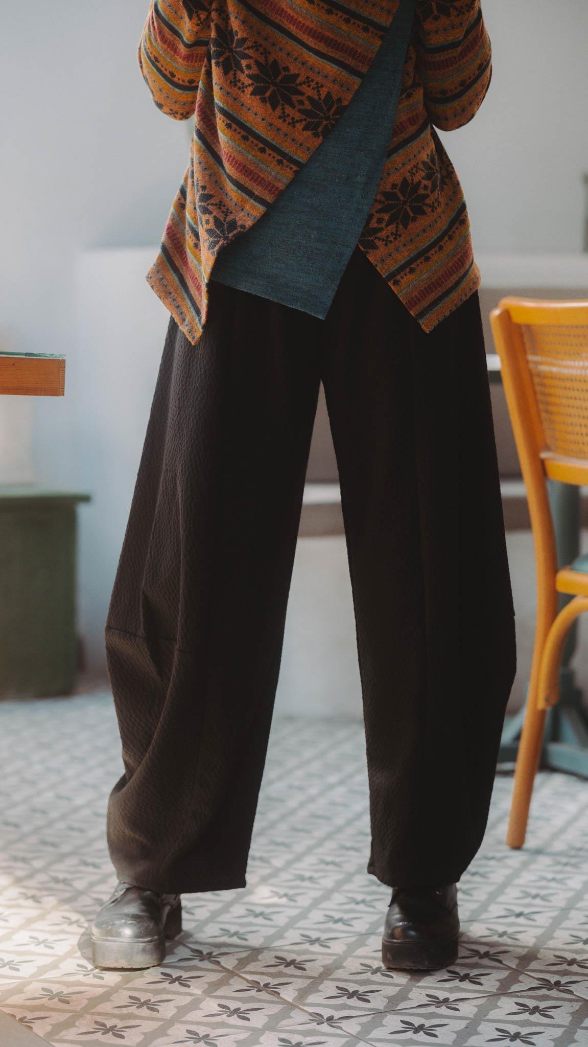 Siyah Salaş Pantolon