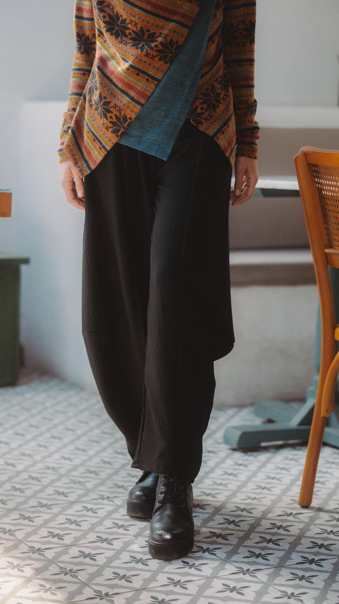 Siyah Salaş Pantolon