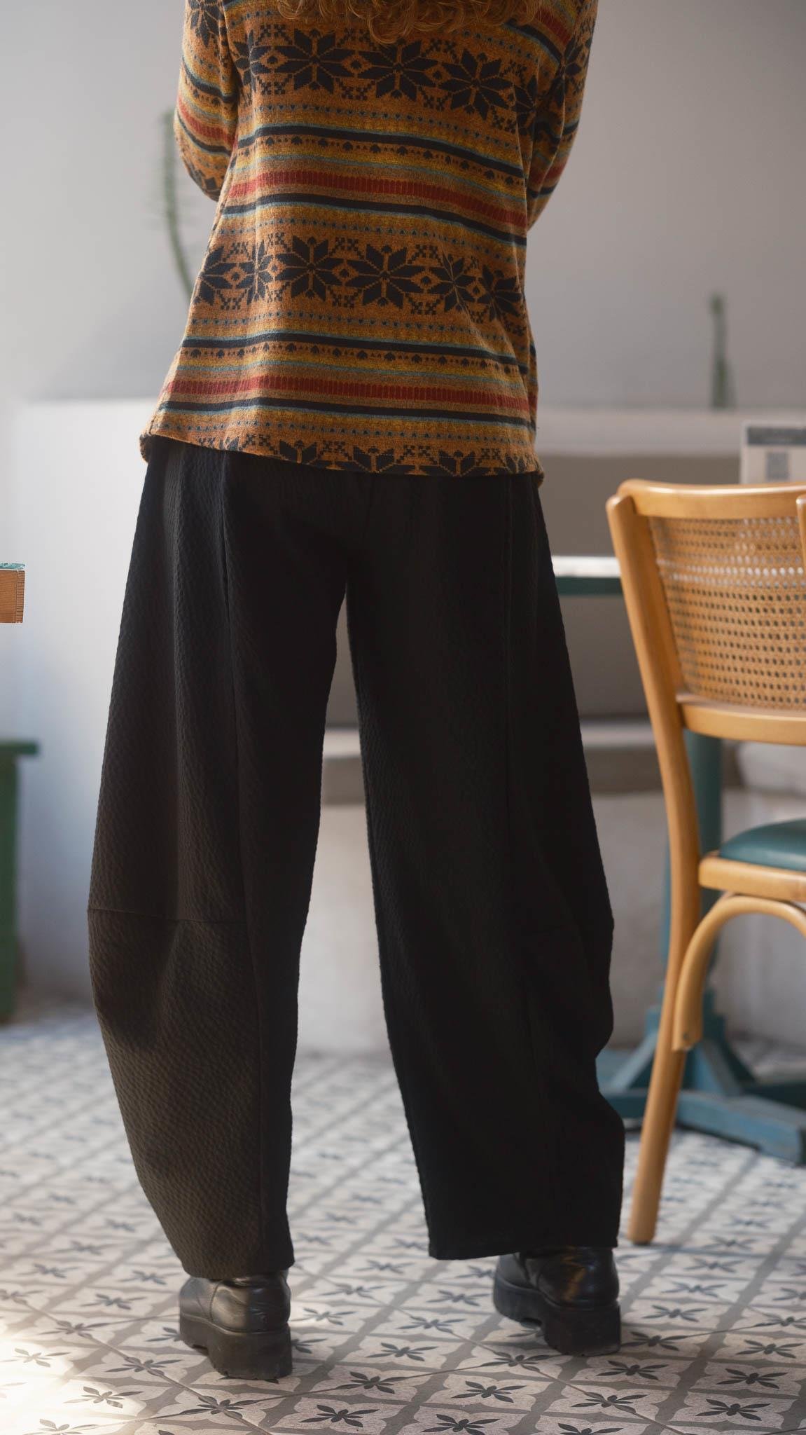 Siyah Salaş Pantolon