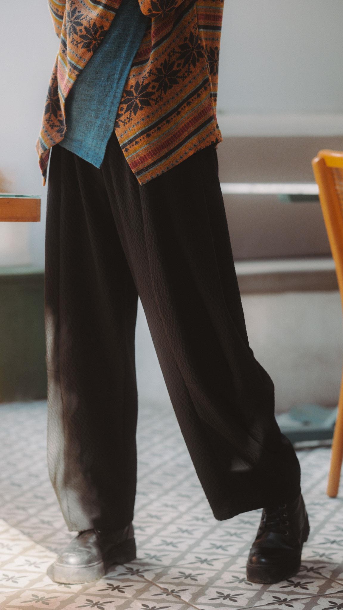 Siyah Salaş Pantolon