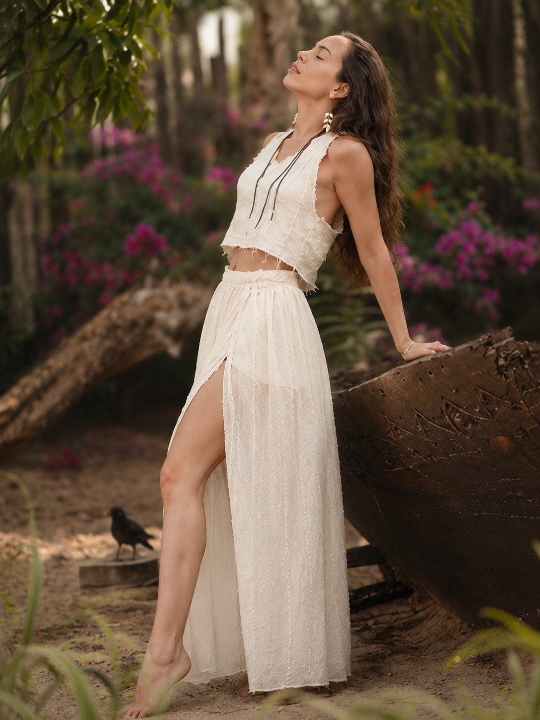 Thalia Boho Crop Top Ve Etek Takım
