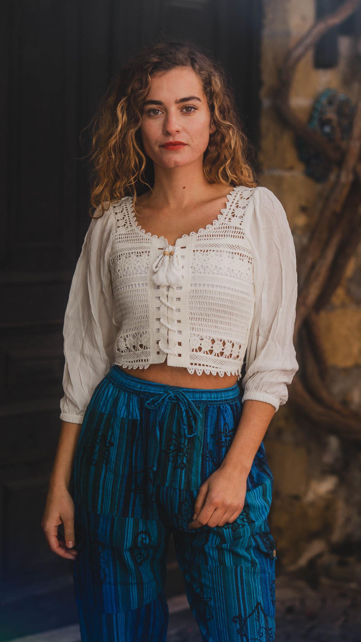 Unisex Bohem Nepal Patchwork Şalvar Pantolon