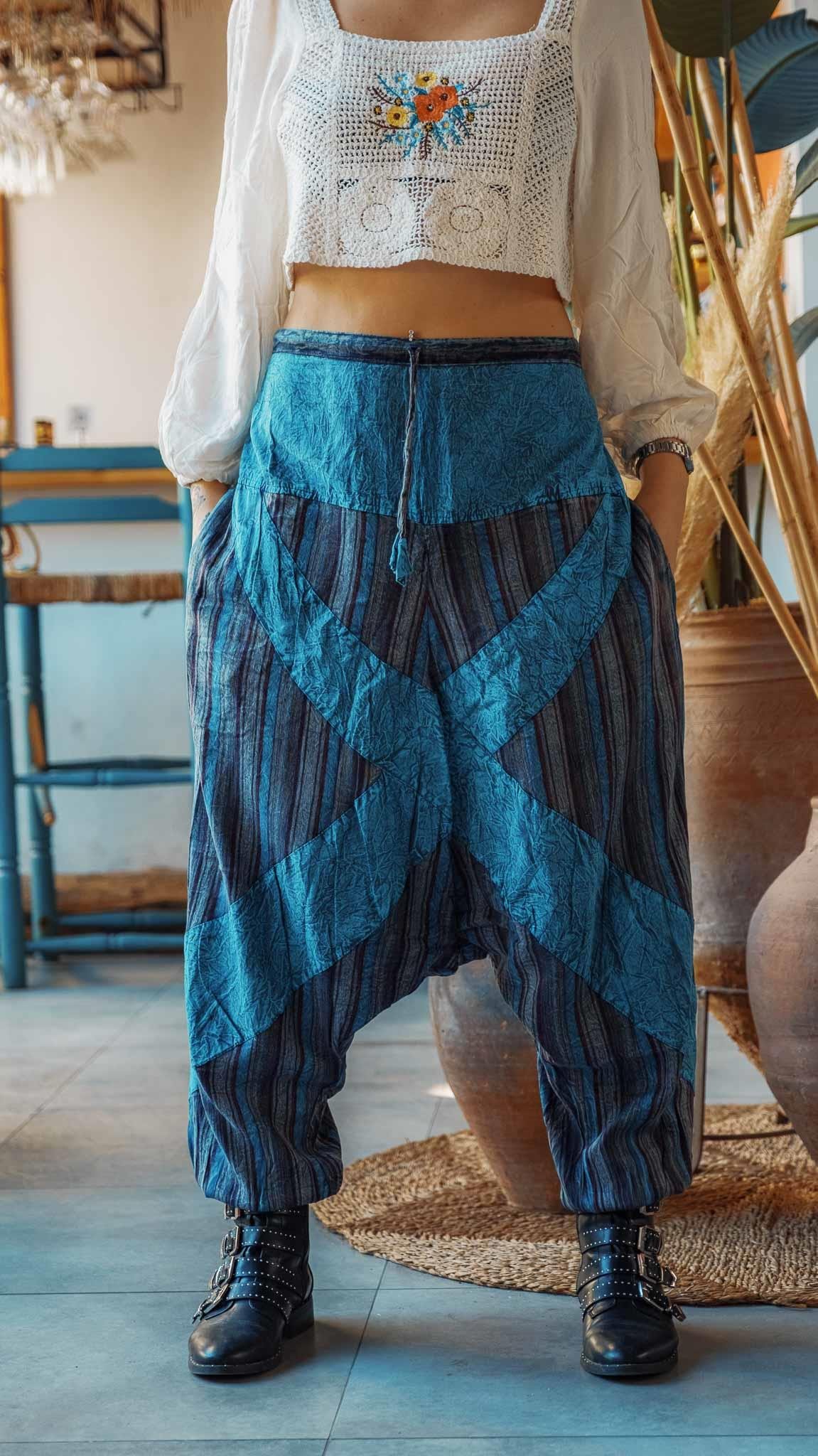 Unisex Bohem Nepal Şalvar Pantolon