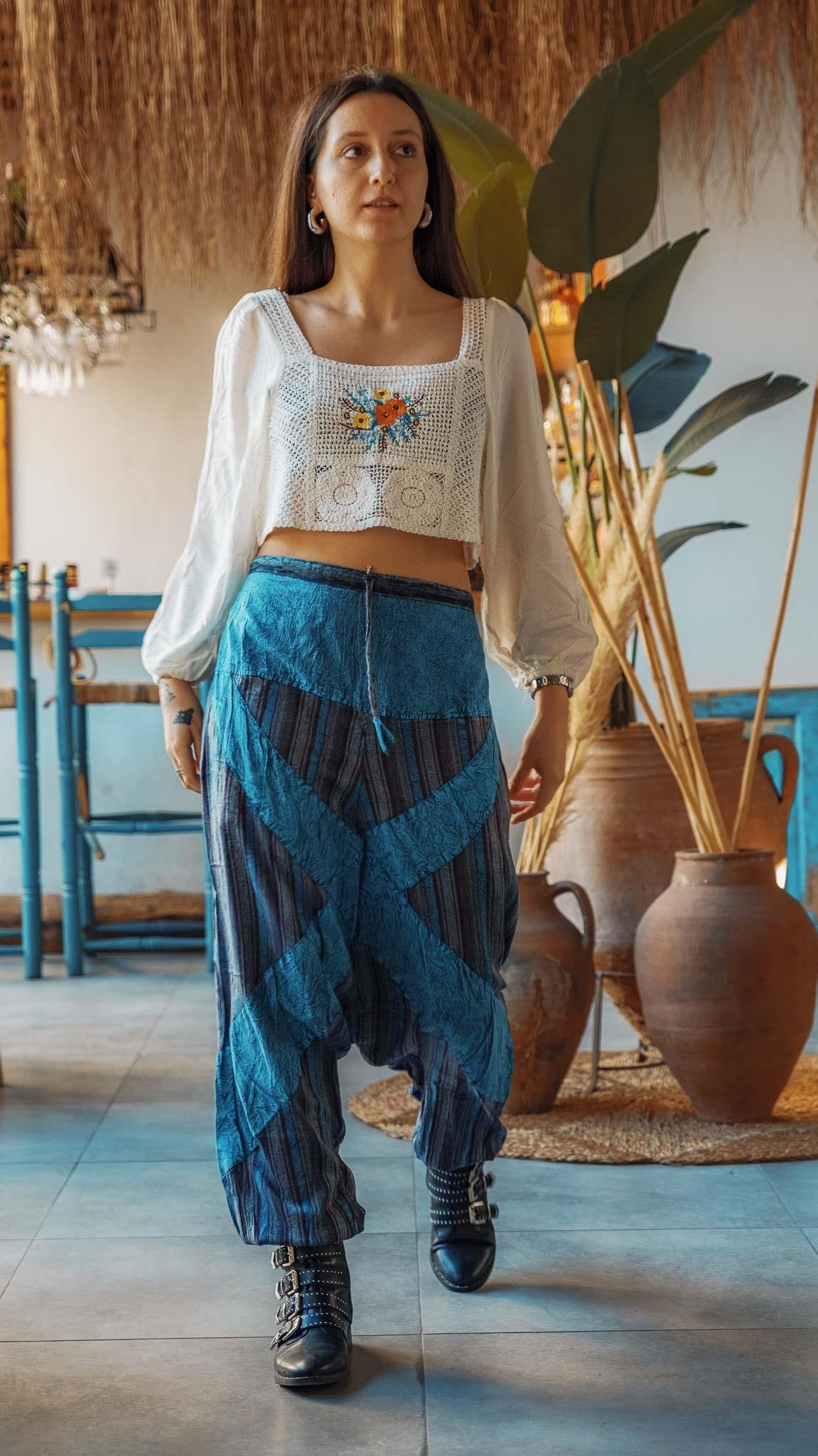 Unisex Bohem Nepal Şalvar Pantolon