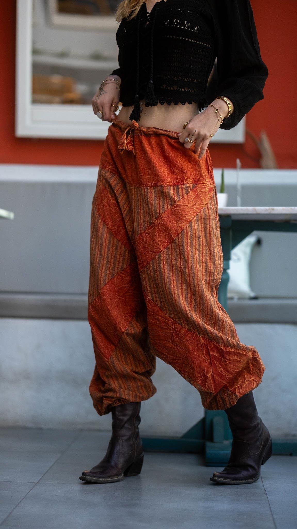 Unisex Bohem Nepal Şalvar Pantolon