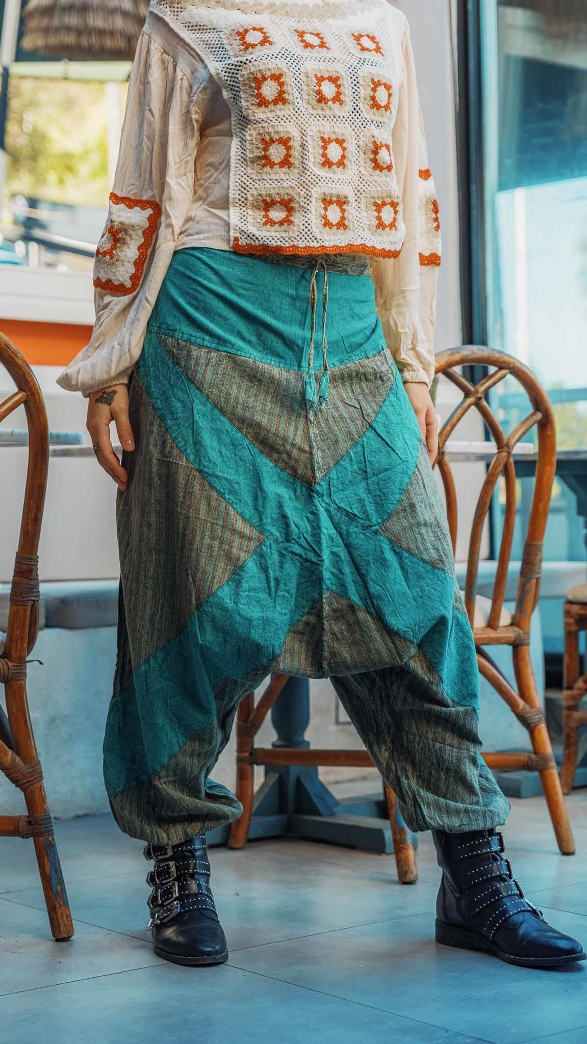 Unisex Bohem Nepal Şalvar Pantolon