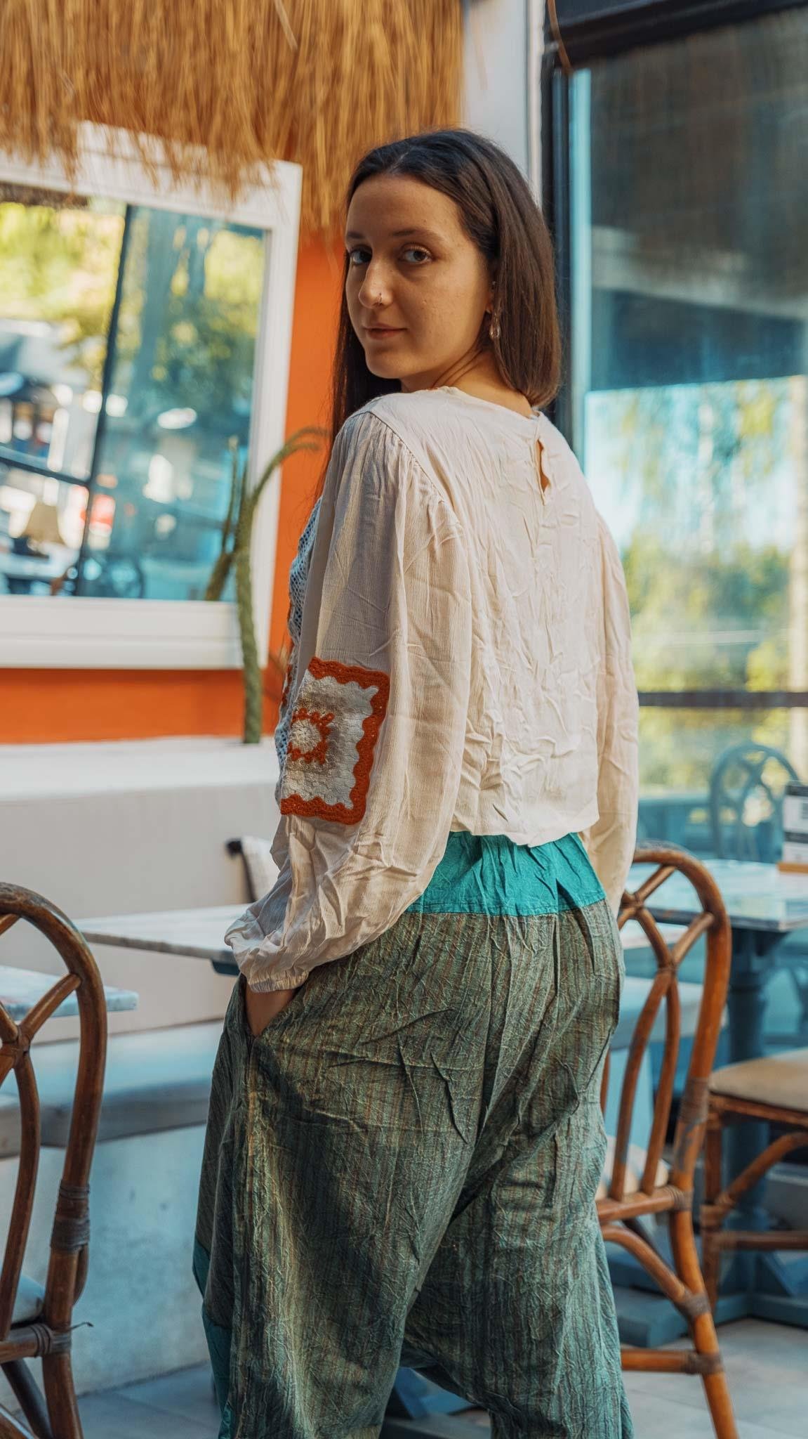 Unisex Bohem Nepal Şalvar Pantolon