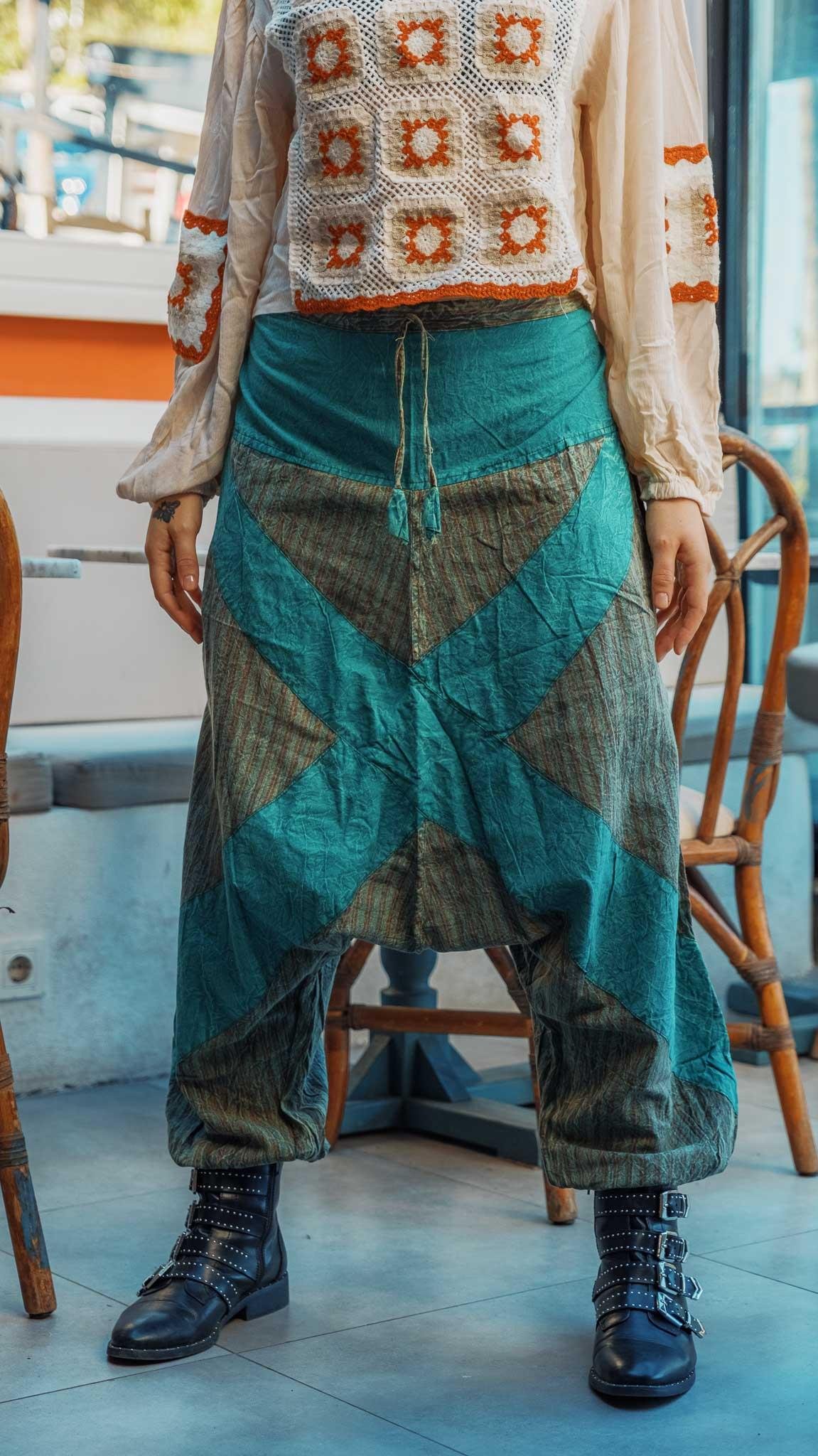 Unisex Bohem Nepal Şalvar Pantolon