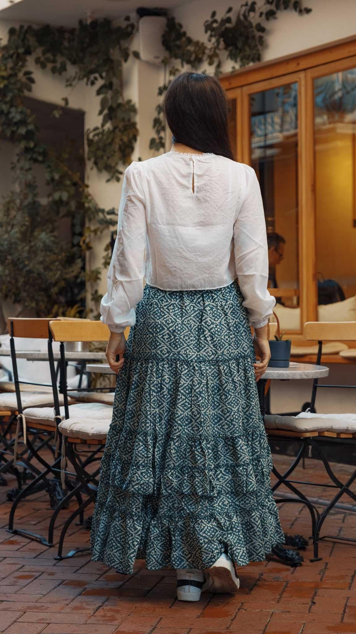 Yeşil Marin Karmen Etek