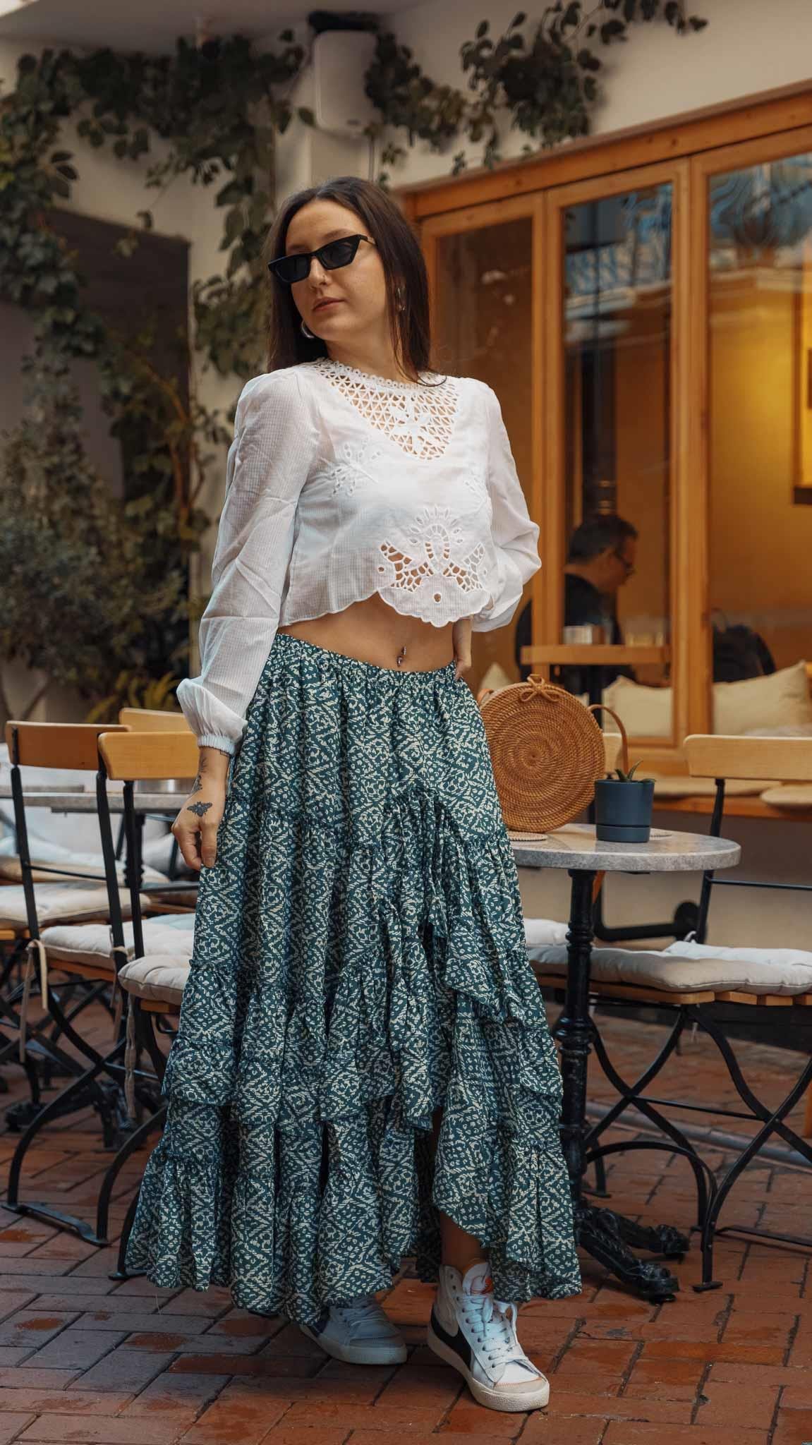 Yeşil Marin Karmen Etek