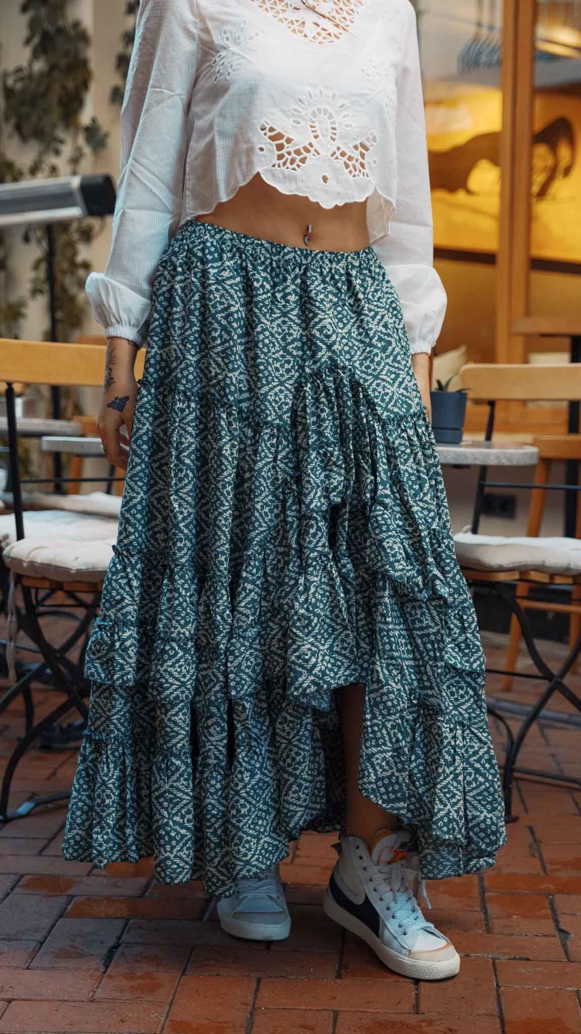 Yeşil Marin Karmen Etek