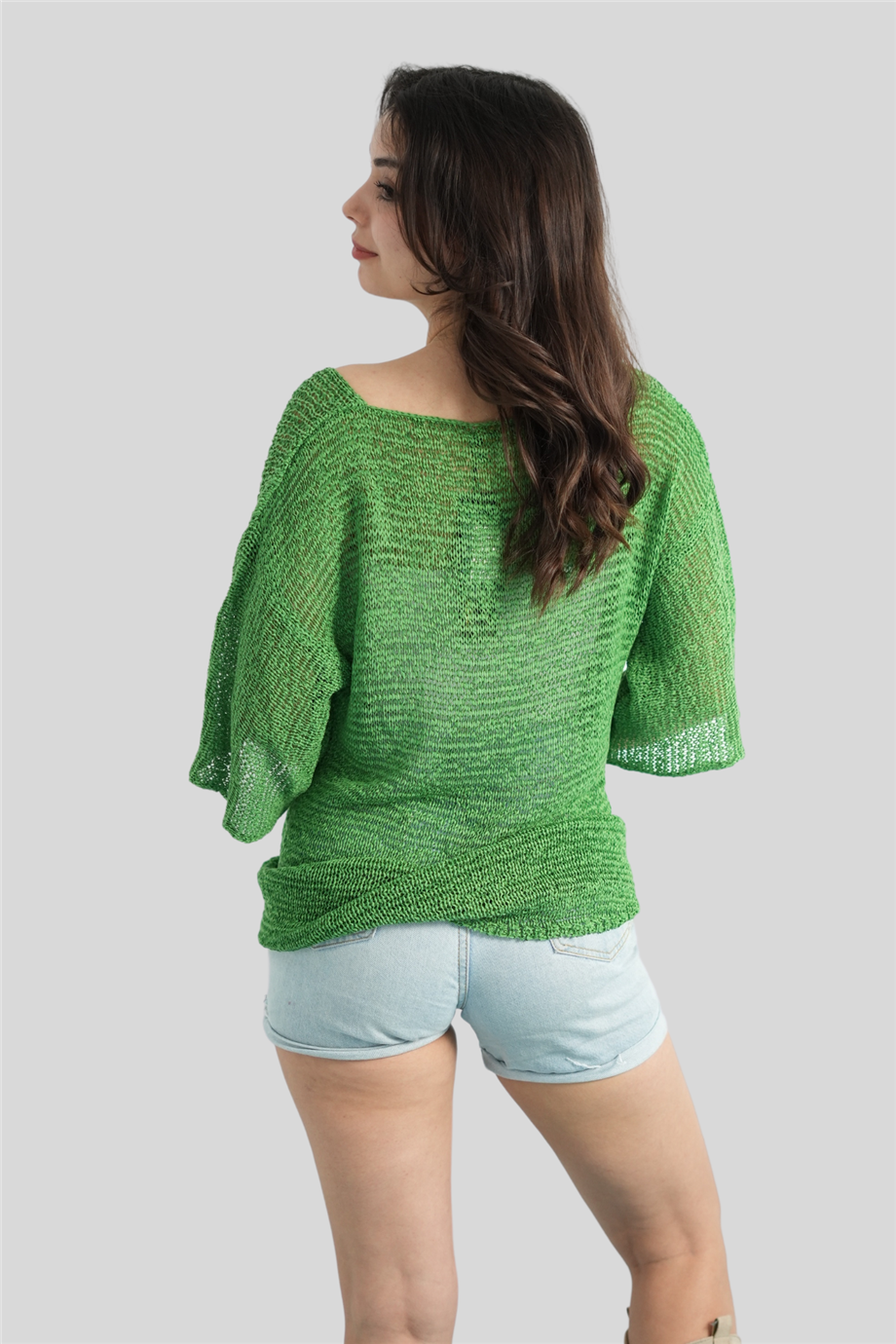 Yeşil Merserize Bluz