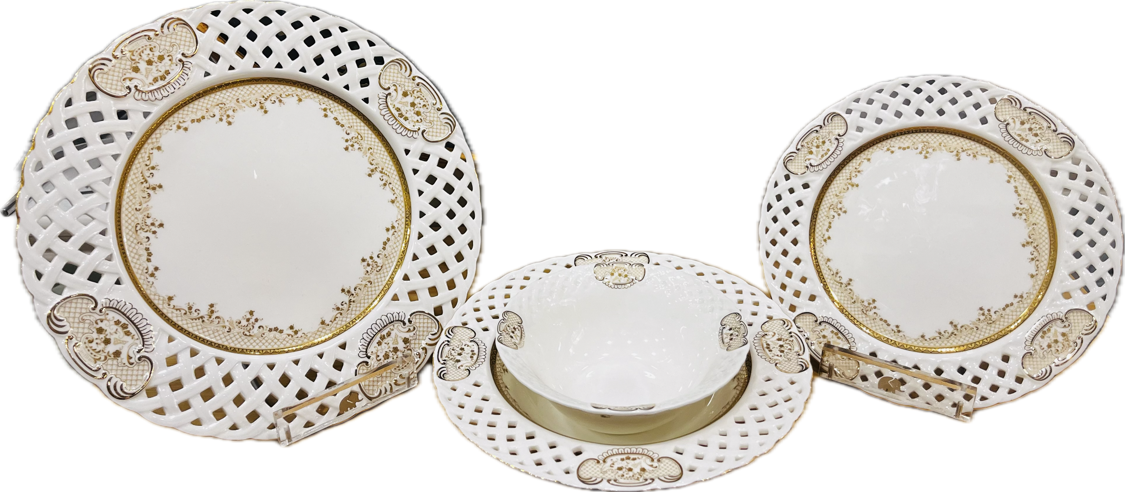 Aryıldız Royal Queen 83 Parça Beyaz-Krem 12 Kişilik Yemek Takımı - Güzel Home - 12 Kişilik Yemek Takımı