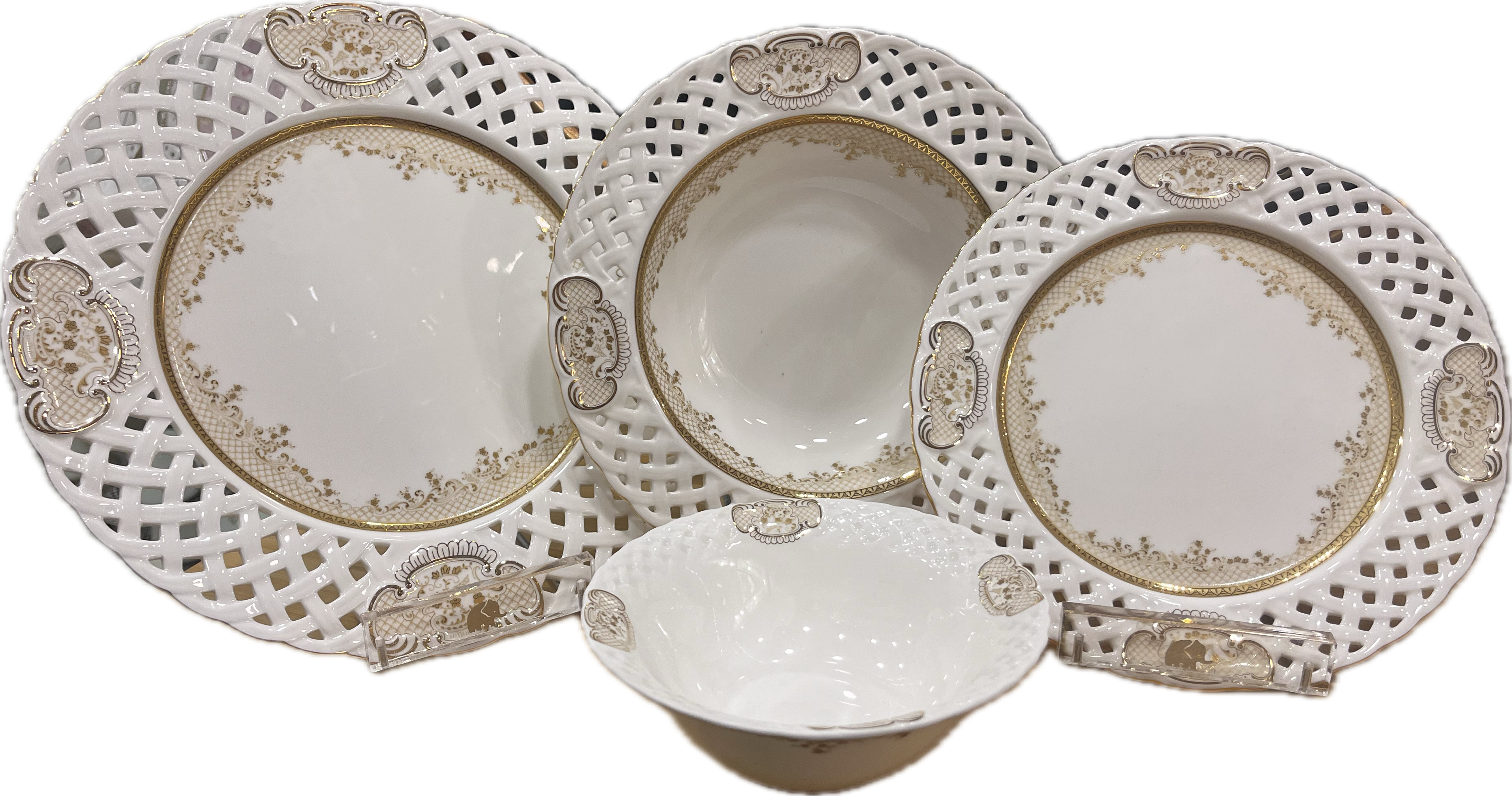 Aryıldız Royal Queen 83 Parça Beyaz-Krem 12 Kişilik Yemek Takımı - Güzel Home - 12 Kişilik Yemek Takımı