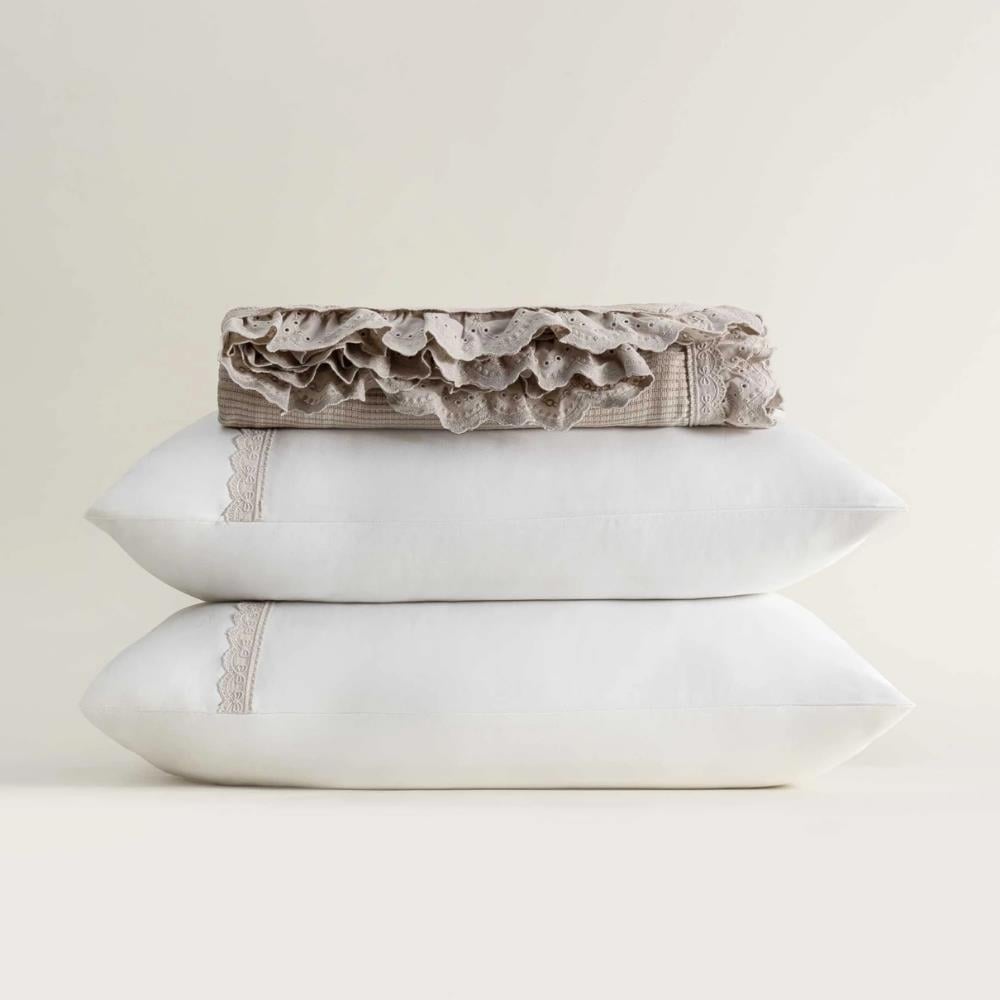 Ecocotton Alessa Jakarlı Çift Kişilik Bej Renkli Pamuklu Pike Takımı - Güzel Home - Çift Kişilik Pike Takımı