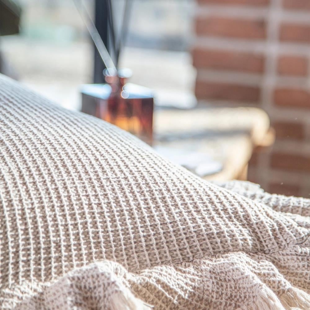 Ecocotton Dina Çift Kişilik Pamuklu Bej Renk Pike Yatak Örtüsü - Güzel Home - Çift Kişilik Pike Takımı