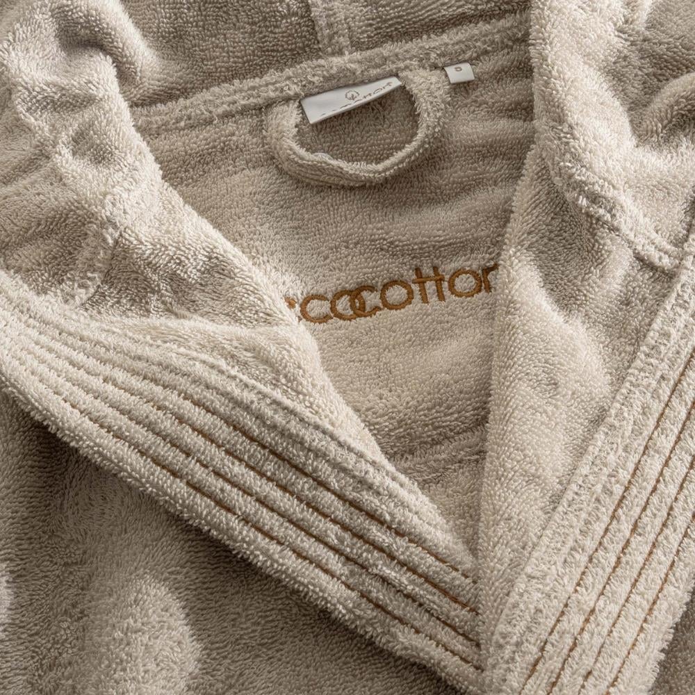 Ecocotton Ecosoft Bej Renkli M Beden Kadın Bornoz - Güzel Home - Banyo Tekstili