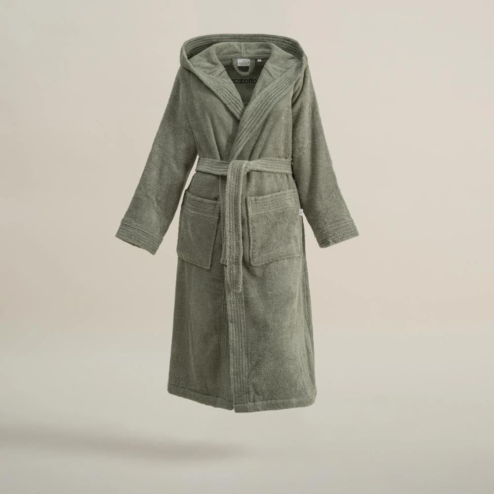 Ecocotton Ecosoft Yeşil Renkli L Beden Kadın Bornoz - Güzel Home - Banyo Tekstili