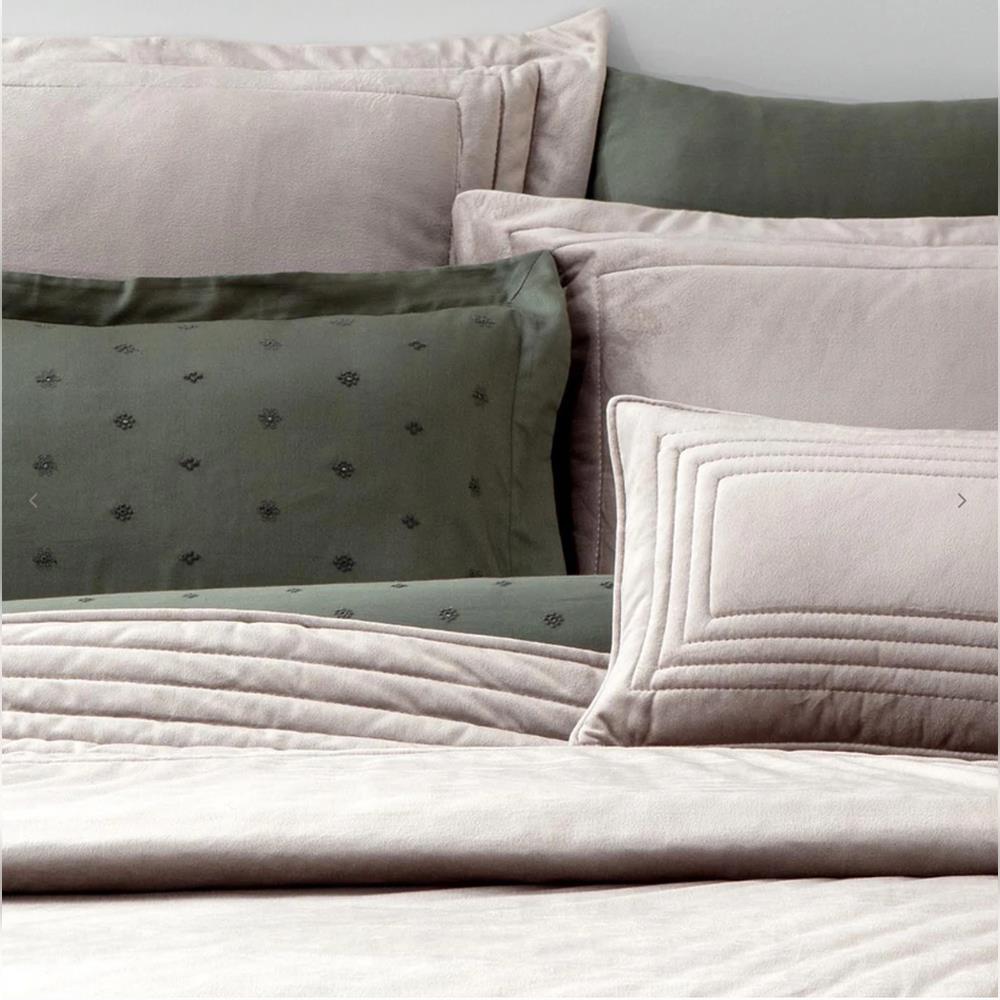 Ecocotton Feza Çift Kişilik Bej Yatak Örtüsü Takımı - Güzel Home - Çift Kişilik Jakarlı Yatak Örtüsü Seti