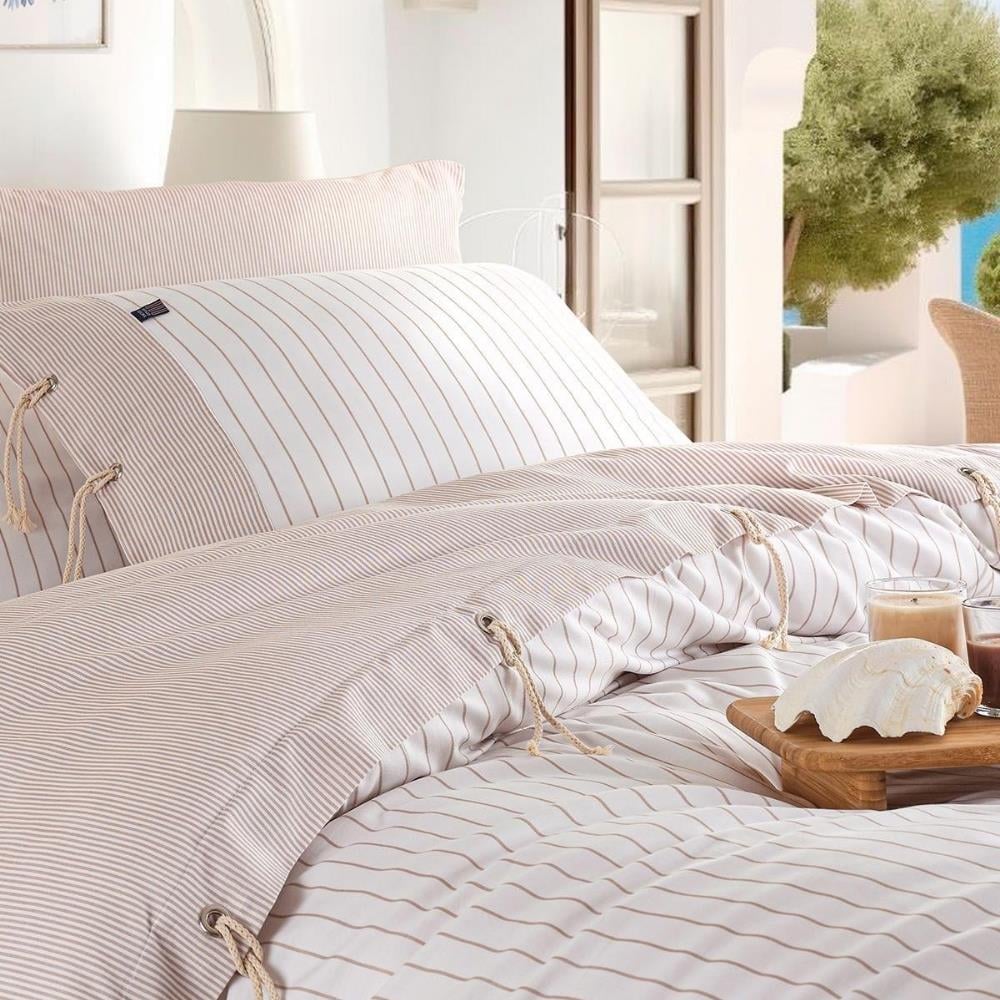 İyi Geceler İstanbul Cruise İpliği Boyalı Çift Kişilik Bej Renkli Nevresim Takımı - Güzel Home - Çift Kişilik Nevresim Takımı