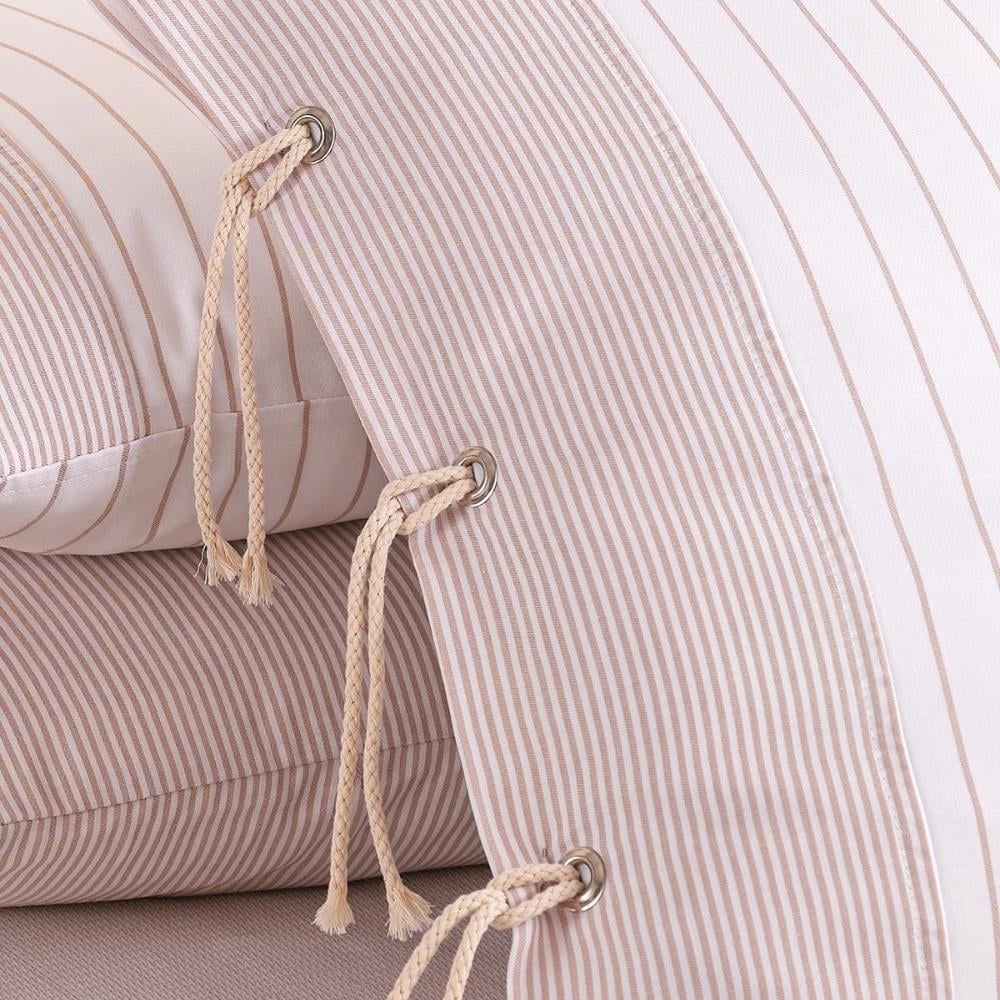 İyi Geceler İstanbul Cruise İpliği Boyalı Çift Kişilik Bej Renkli Nevresim Takımı - Güzel Home - Çift Kişilik Nevresim Takımı