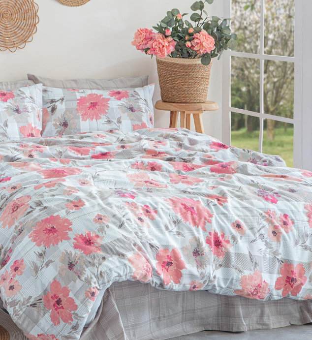 İyi Geceler İstanbul Poplin Tiffany Çift Kişilik Nevresim Takımı - Güzel Home - Çift Kişilik Ranforce Nevresim Takımı