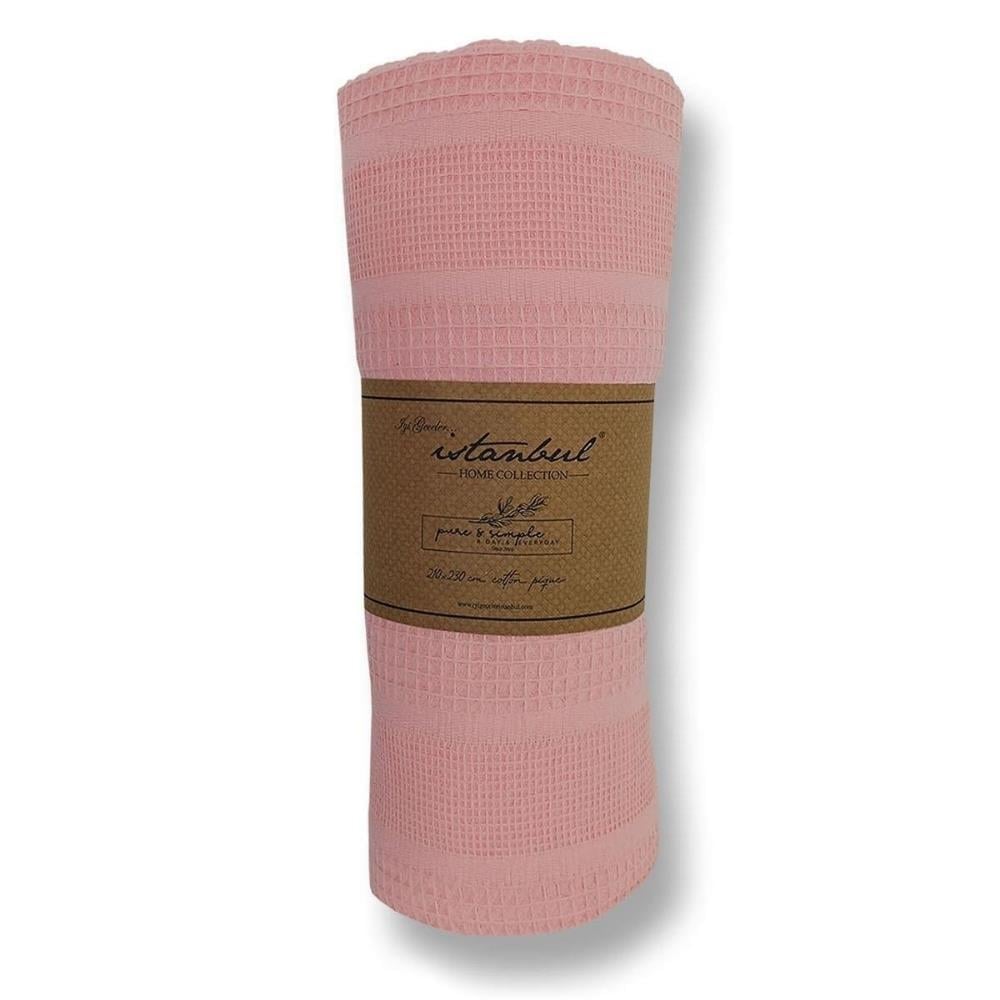 İyi Geceler İstanbul Pure Simple Somon Renk Tek Kişilik Pike - Güzel Home - Tek Kişilik Pike