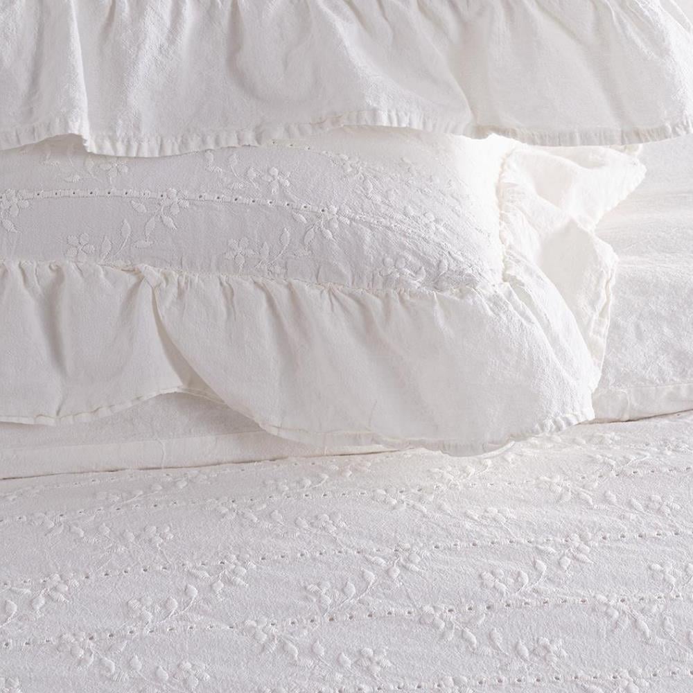 İyi Geceler İstanbul Resital Brodeli Çift Kişilik Beyaz Renkli Nevresim Takımı - Güzel Home - Çift Kişilik Nevresim Takımı