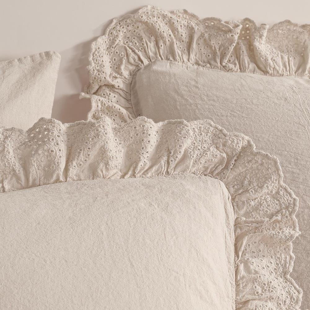 İyi Geceler İstanbul Romantica Brodeli Çift Kişilik Bej Renkli Nevresim Takımı - Güzel Home - Çift Kişilik Nevresim Takımı