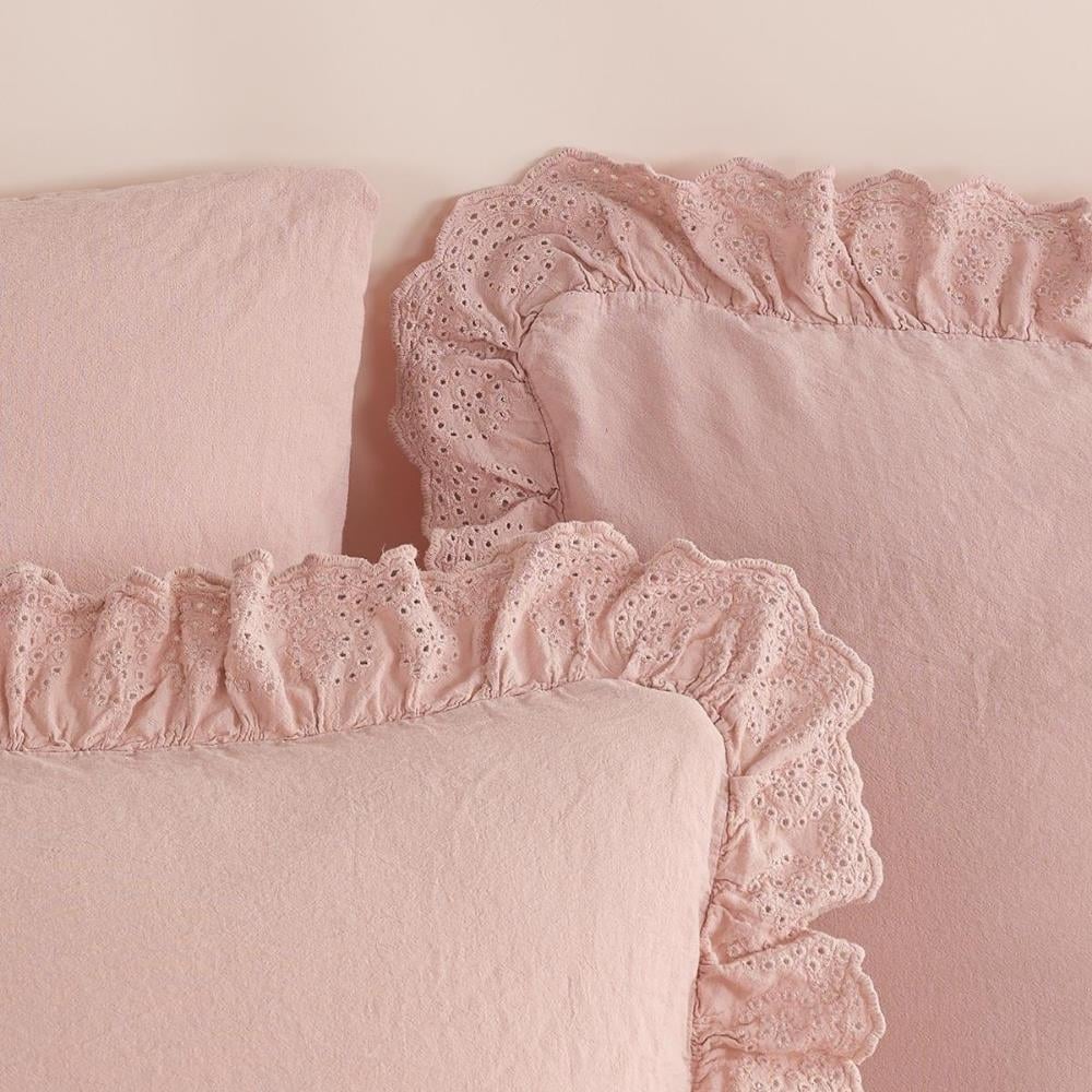 İyi Geceler İstanbul Romantica Brodeli Çift Kişilik Rose Renkli Nevresim Takımı - Güzel Home - Çift Kişilik Nevresim Takımı