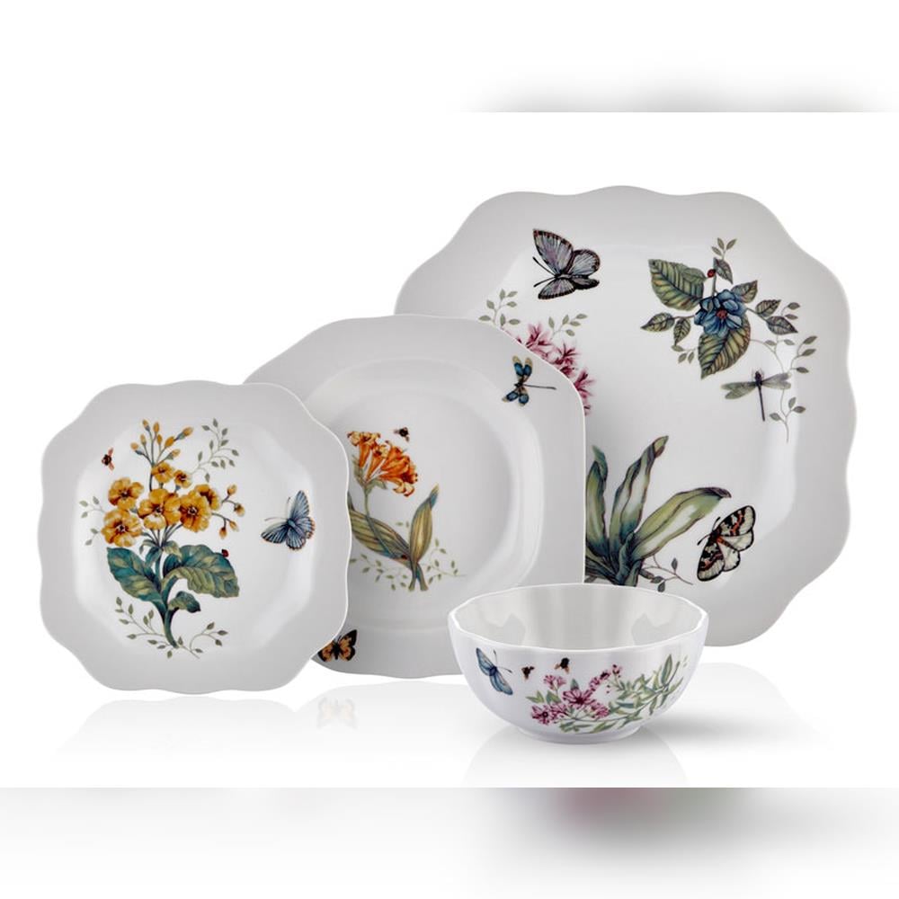 Joy Carmen Butterfly 24 Parça Yemek Takımı - Güzel Home - Yemek Takımları