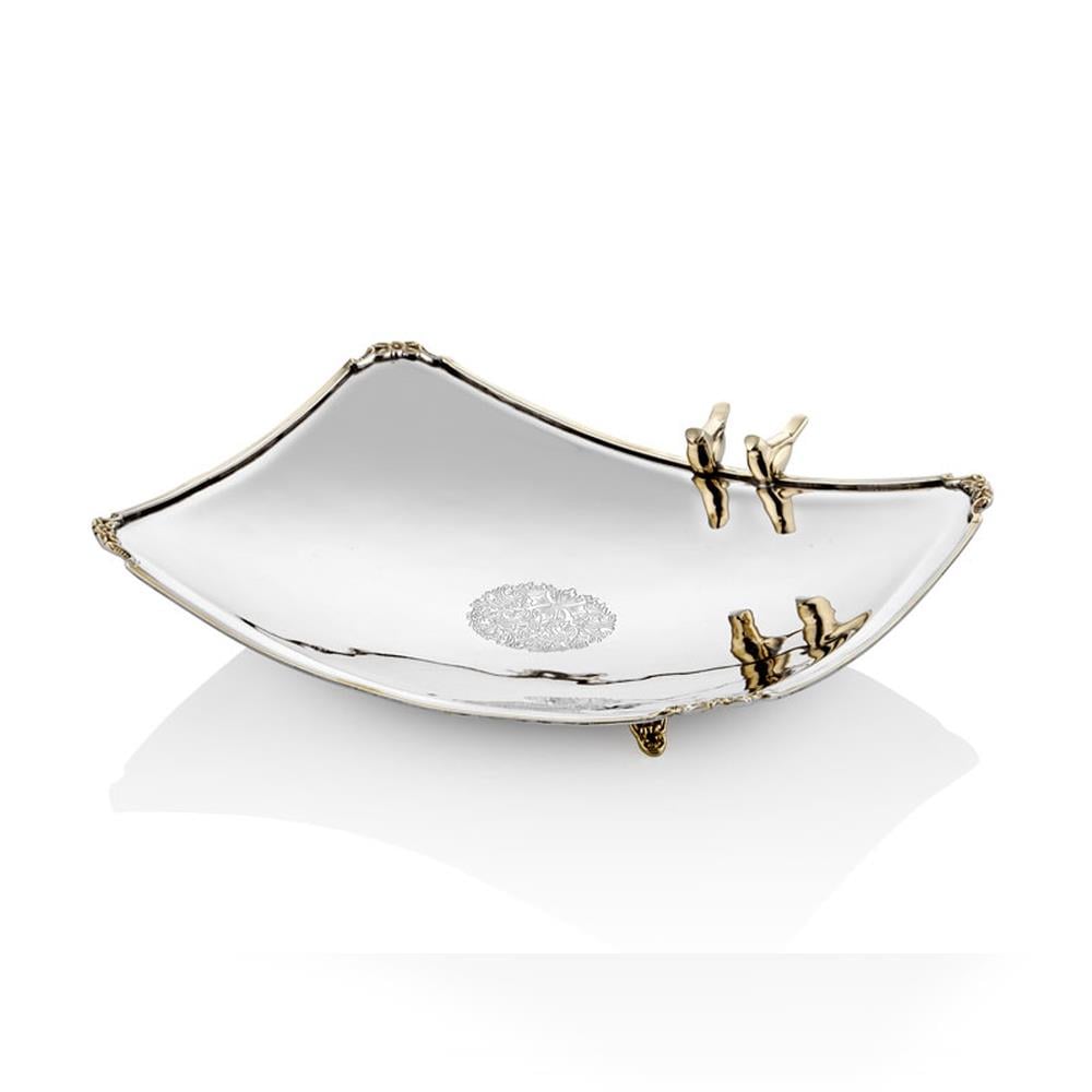 Lamedore Black Pearl Kuşlu Büyük Dekoratif Kase - Güzel Home - Sunumluklar