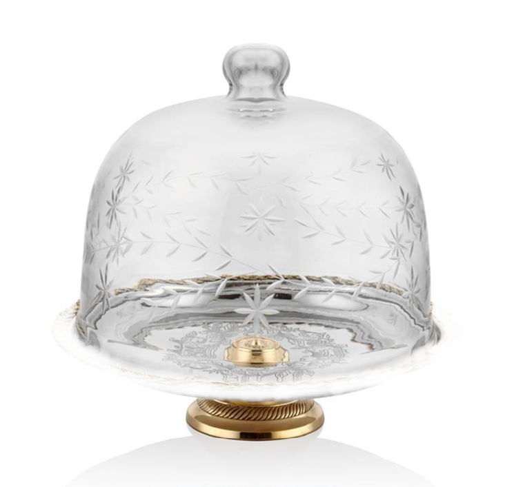 Lamedore Black Pearl Kuşlu Büyük Kek Fanusu - Güzel Home - Servis ve Sunum