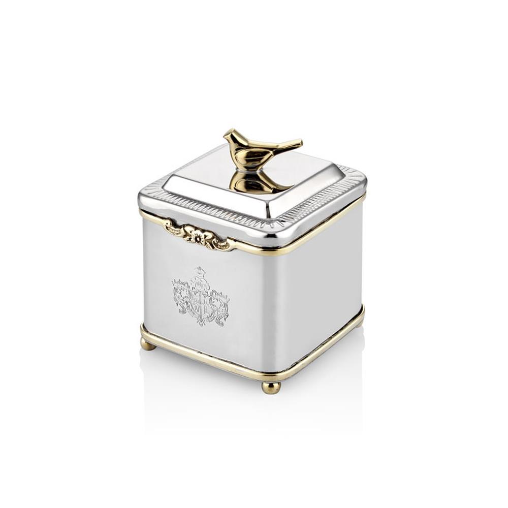 Lamedore Black Pearl Kuşlu Dikdörtgen Kavanoz - Güzel Home - Saklama