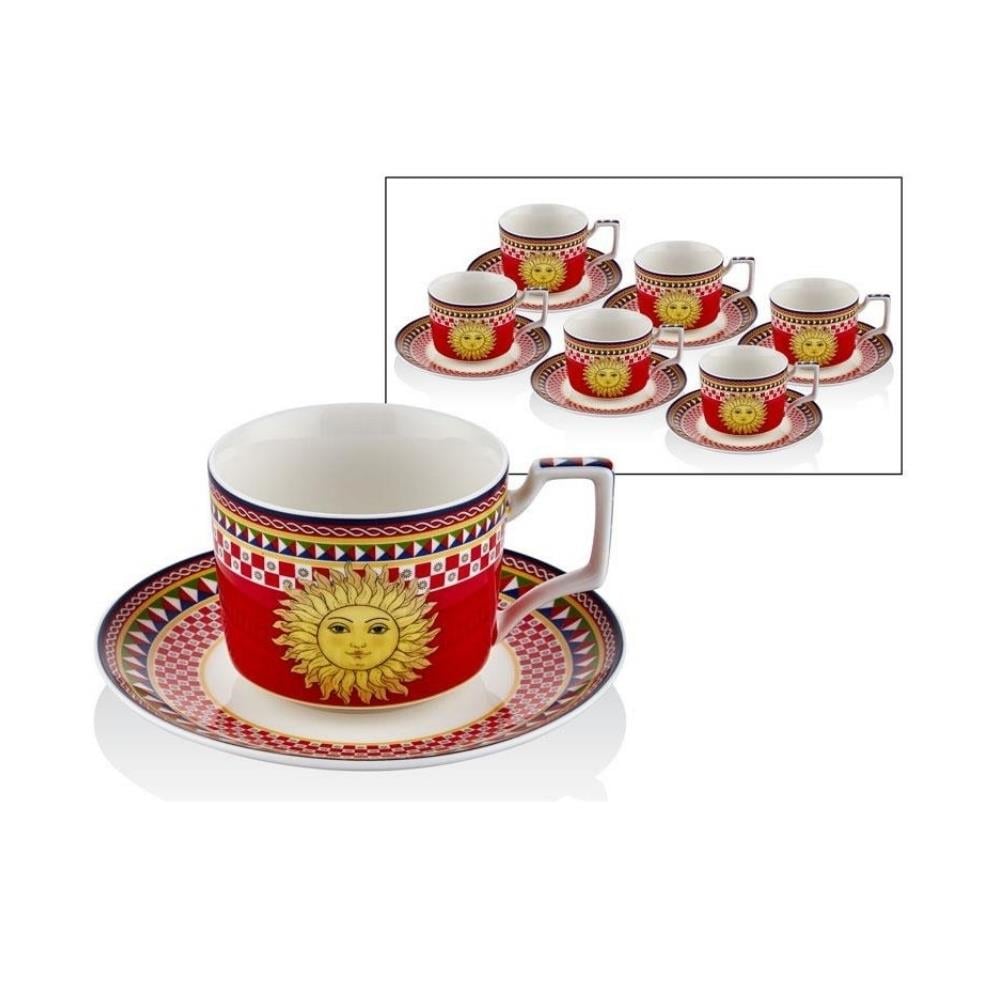 Lamedore Sunshine 6'lı Çay Fincan Takımı - Güzel Home - Çay ve Kahve Takımları