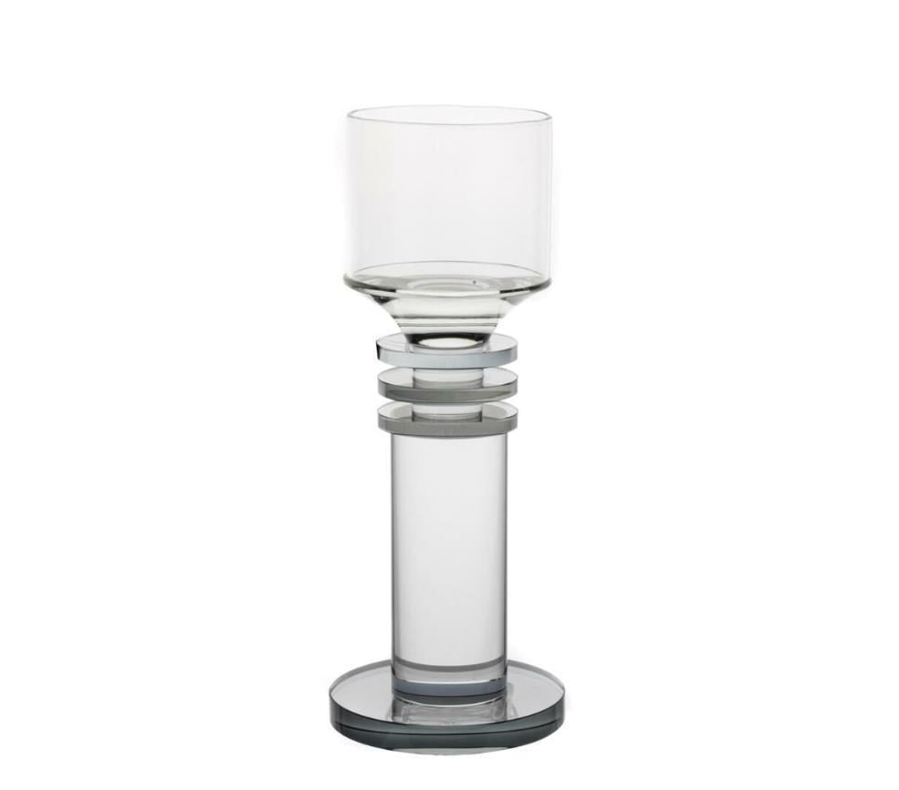 Mikasa Moor Clear 10x10x31 Cm Gri Cam Mumluk - Güzel Home - Mumluk ve Şamdan