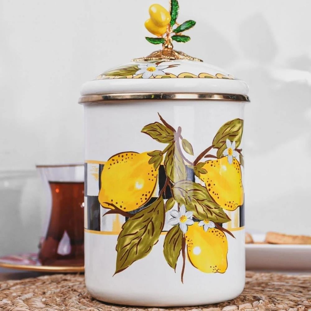 Miss Betty Linda 15 Cm Emaye Kavanoz - Güzel Home - Saklama