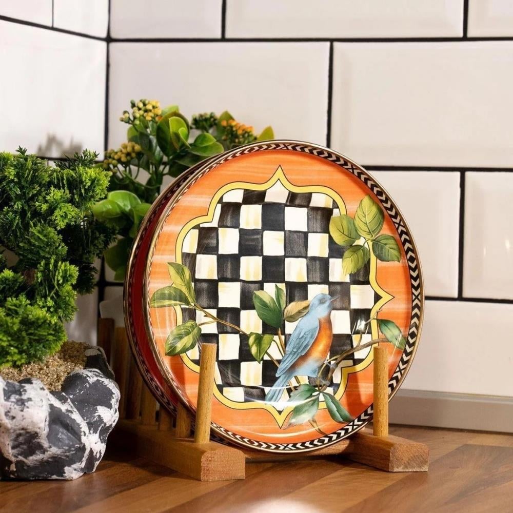 Miss Betty Linda 20 Cm 2'li Emaye Pasta Tabağı - Güzel Home - Sunumluklar