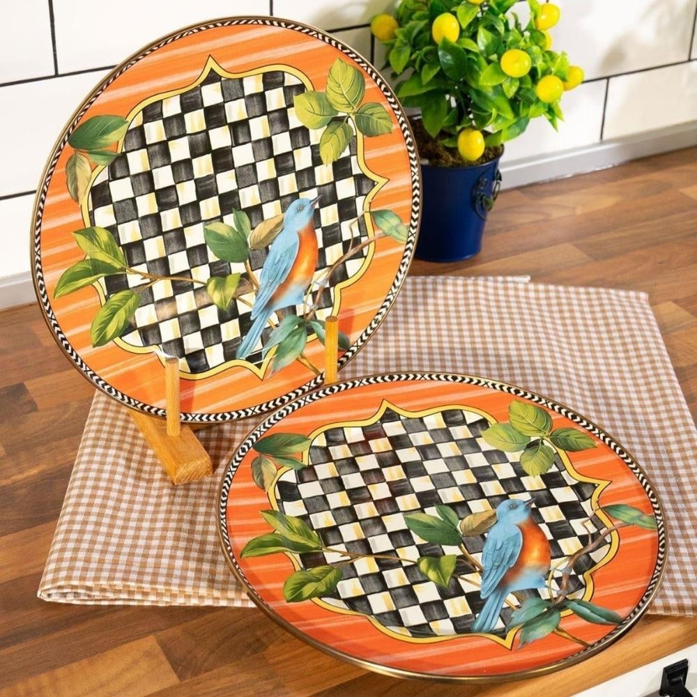 Miss Betty Paradise 30 Cm 2'li Emaye Servis Tabağı - Güzel Home - Sunumluklar