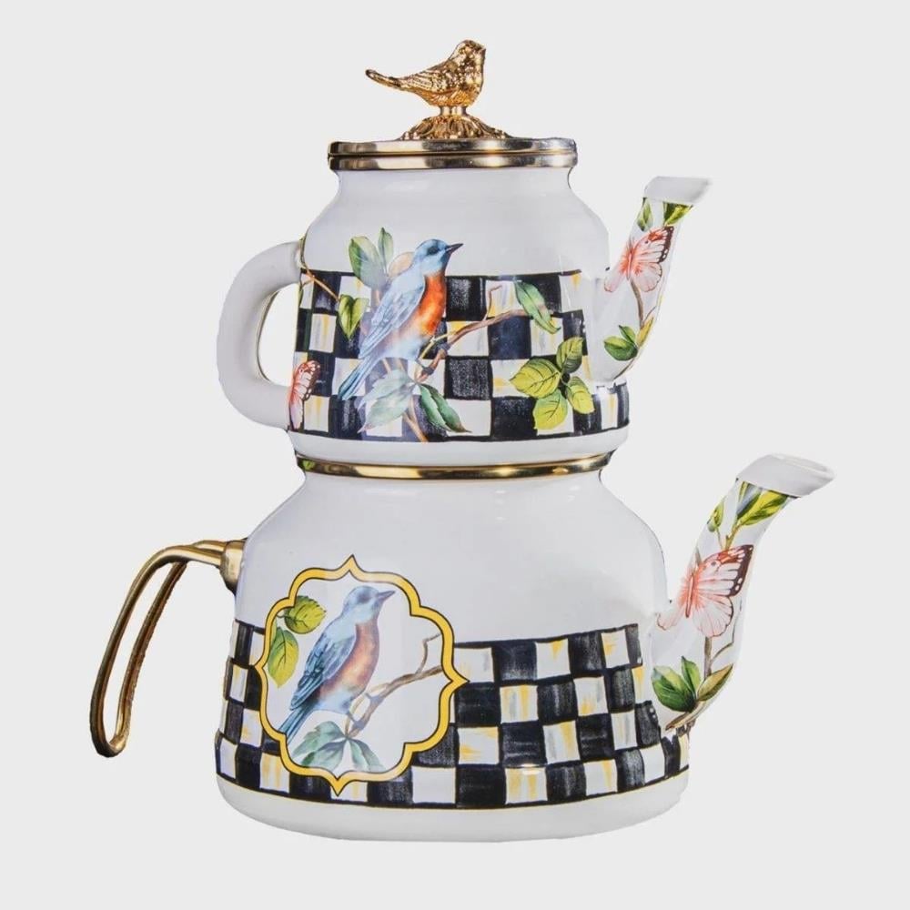 Miss Betty Paradise Emaye Çaydanlık - Güzel Home - Çaydanlık ve Cezve