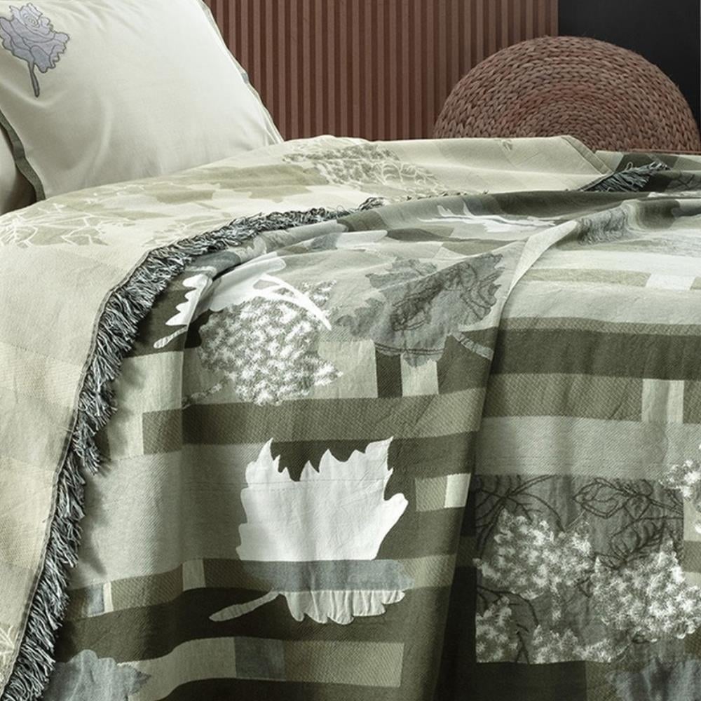 Sarev Carnala Çift Kişilik Yeşil Pike Takımı - Güzel Home - Çift Kişilik Pike Takımı