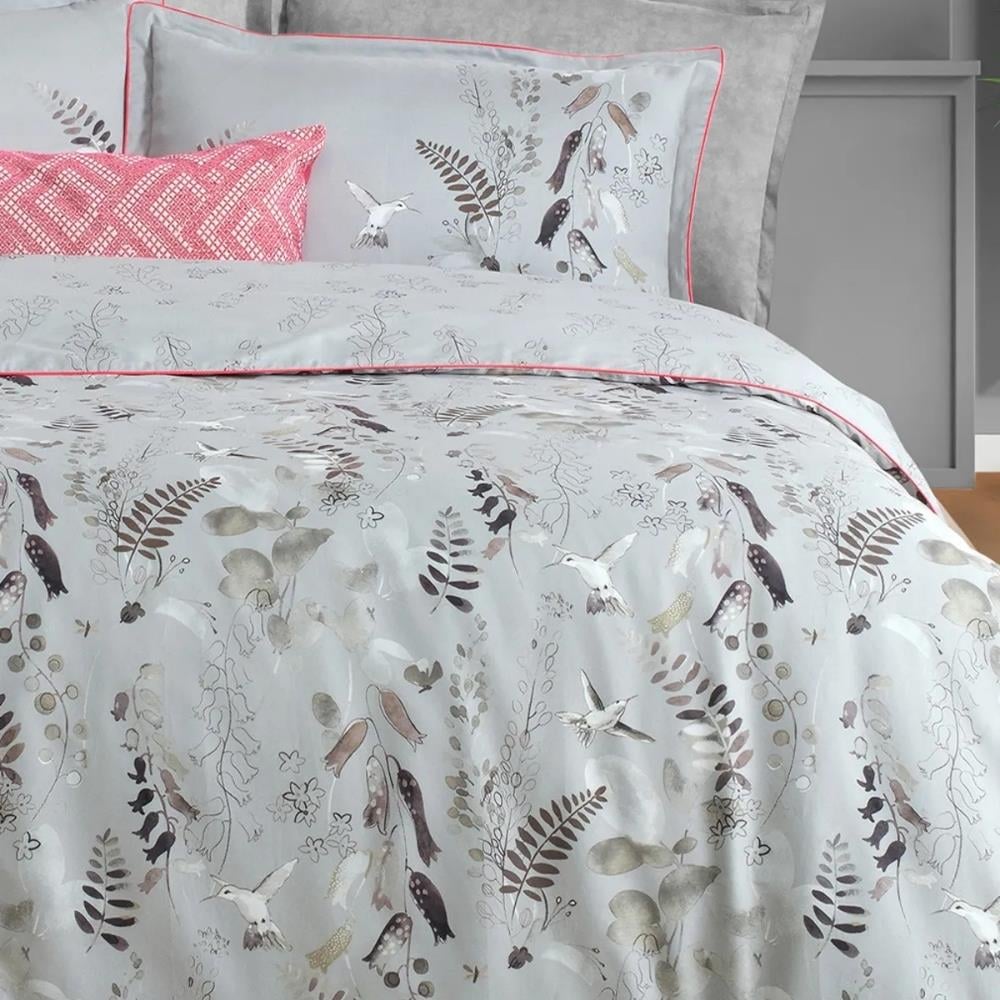 Sarev Martina Pamuk Saten King Size Gri Nevresim Takımı - Güzel Home - King Boy Nevresim Takımı