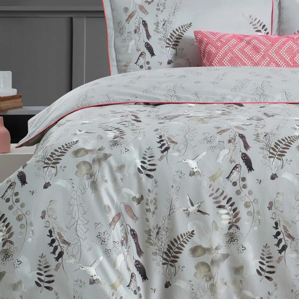 Sarev Martina Pamuk Saten King Size Gri Nevresim Takımı - Güzel Home - King Boy Nevresim Takımı